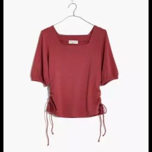 Madewell Texture and Thread Square-Neck Cinch Top